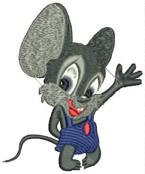 Mouse embroidery design