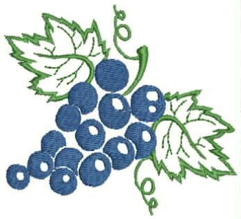 Grapes embroidery design