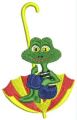 Frog embroidery design